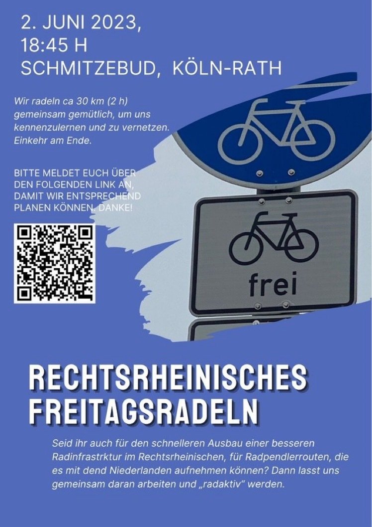 Poster Freitagsradeln rechtsrheinisch